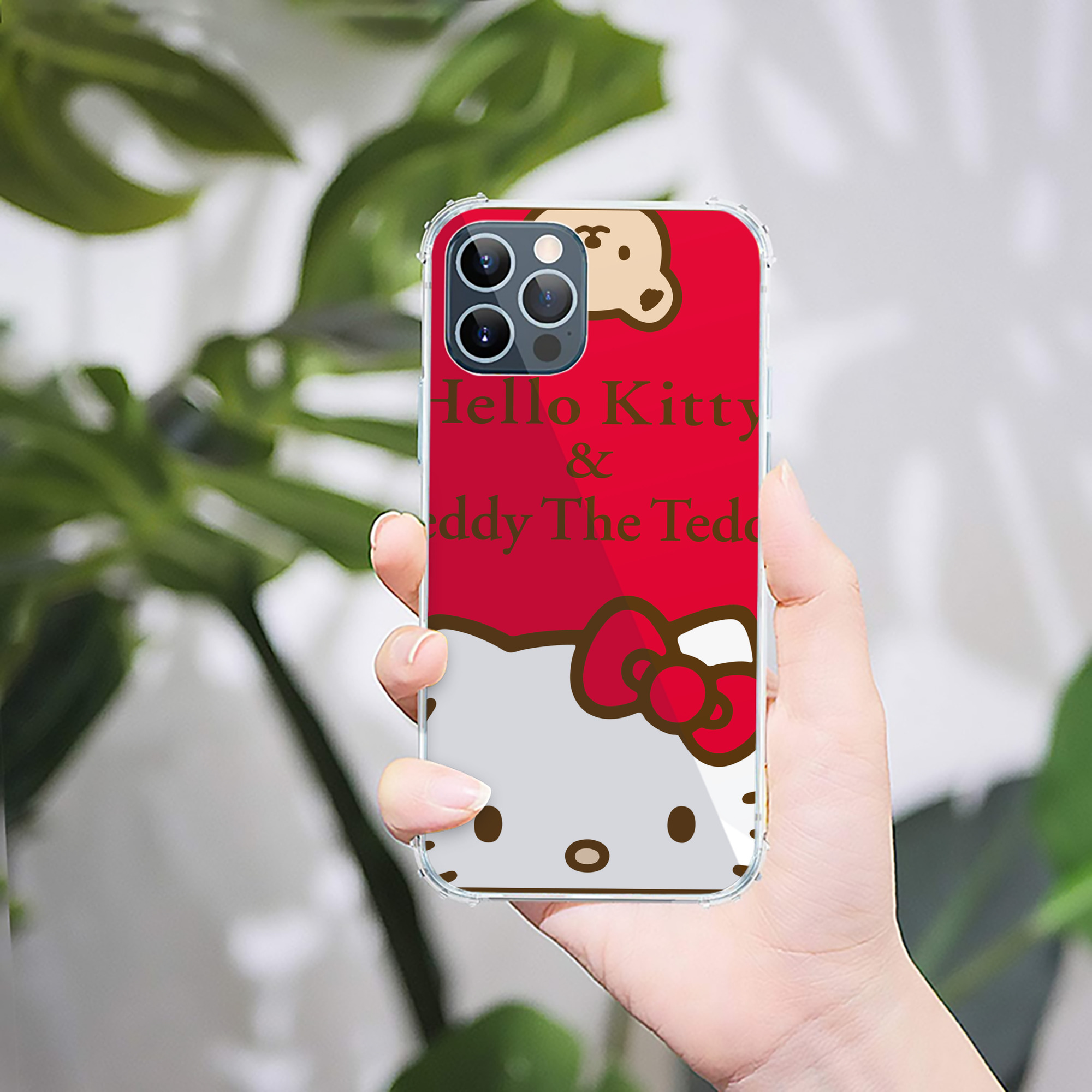 （画像用） Hello Kitty ハローキティ 【iPhone 12シリーズ対応】透明スマホケース（クリアソフトケース）